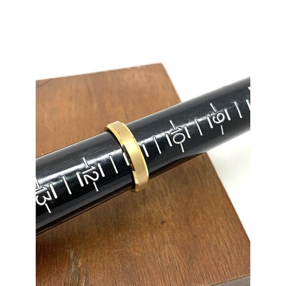 Men's Wedding Band Gold Tone Tungsten 5mm Ring Size 11 - Picture 9 of 14